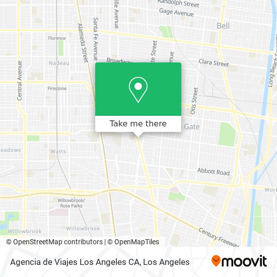 Mapa de Agencia de Viajes Los Angeles CA