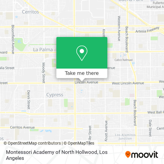 Mapa de Montessori Academy of North Hollwood