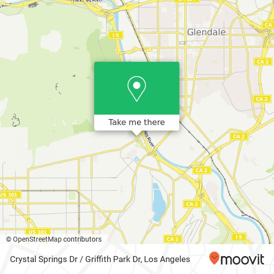 Crystal Springs Dr / Griffith Park Dr map