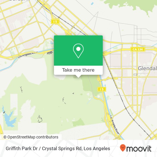 Mapa de Griffith Park Dr / Crystal Springs Rd