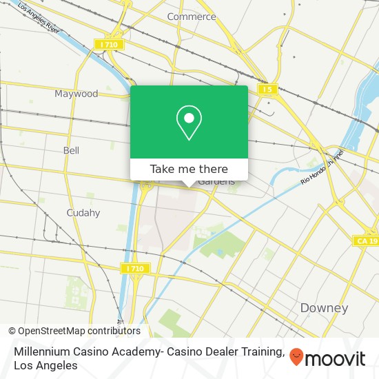 Mapa de Millennium Casino Academy- Casino Dealer Training