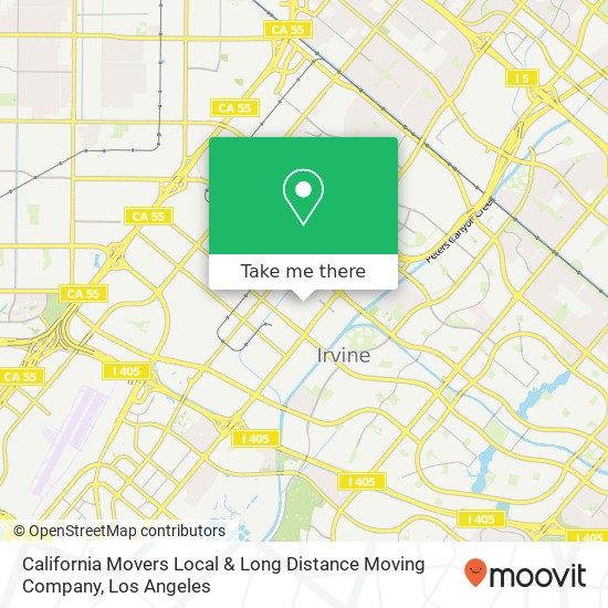 California Movers Local & Long Distance Moving Company map