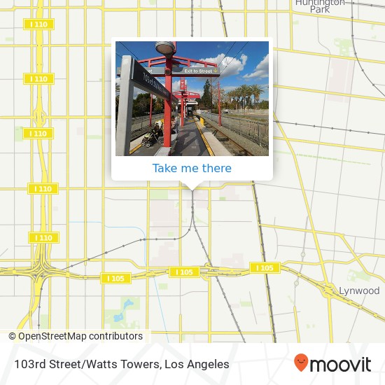 103rd Street/Watts Towers map