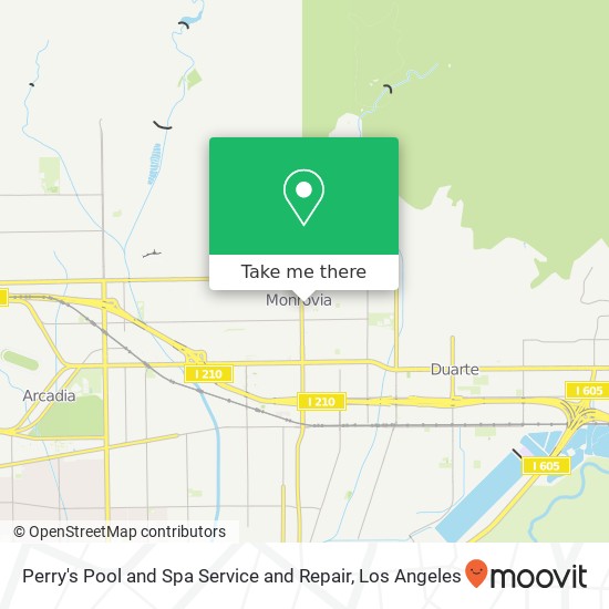 Perry's Pool and Spa Service and Repair map