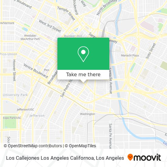 Los Callejones Los Angeles Californoa map