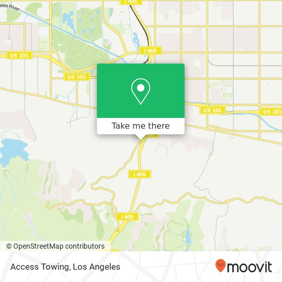 Access Towing map