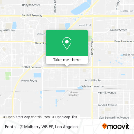 Foothill @ Mulberry WB FS map