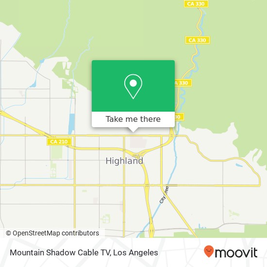 Mountain Shadow Cable TV map