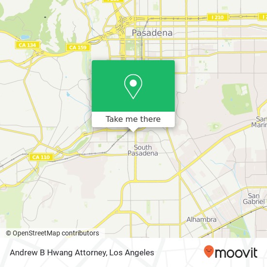 Andrew B Hwang Attorney map