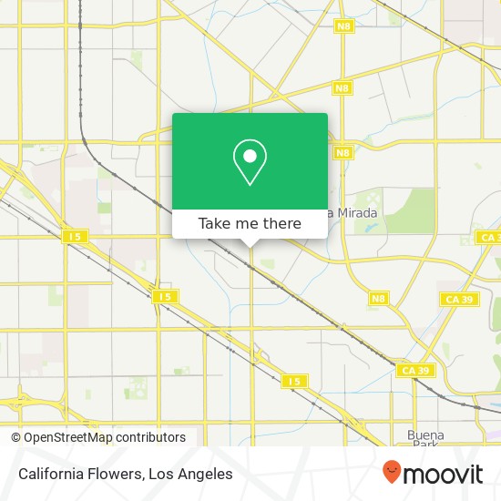 California Flowers map