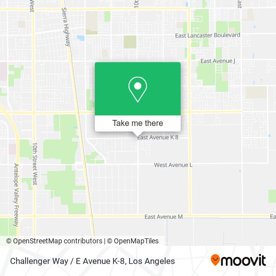 Challenger Way / E Avenue K-8 map