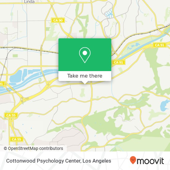 Mapa de Cottonwood Psychology Center