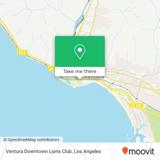 Ventura Downtown Lions Club map
