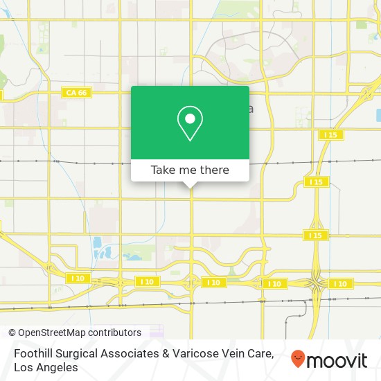 Mapa de Foothill Surgical Associates & Varicose Vein Care