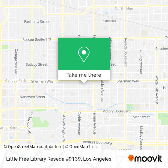 Mapa de Little Free Library Reseda #9139