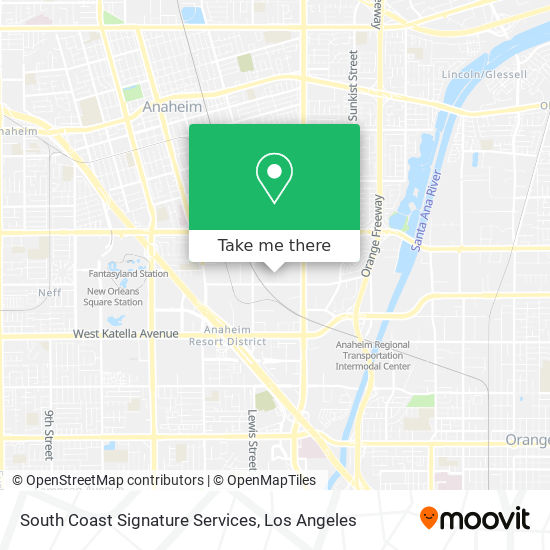 South Coast Signature Services map