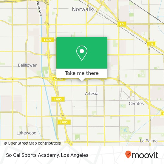 So Cal Sports Academy map