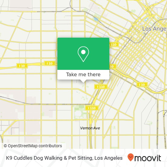 Mapa de K9 Cuddles Dog Walking & Pet Sitting