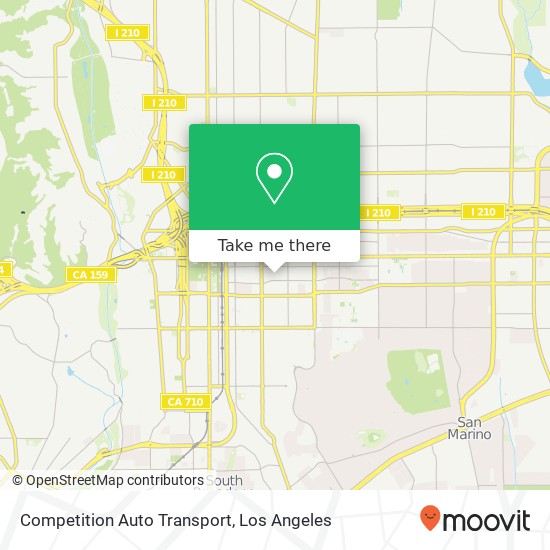 Competition Auto Transport map