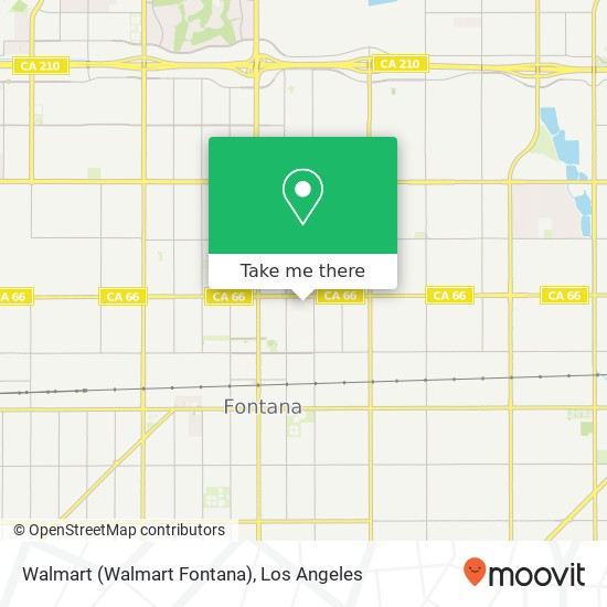 Mapa de Walmart (Walmart Fontana)