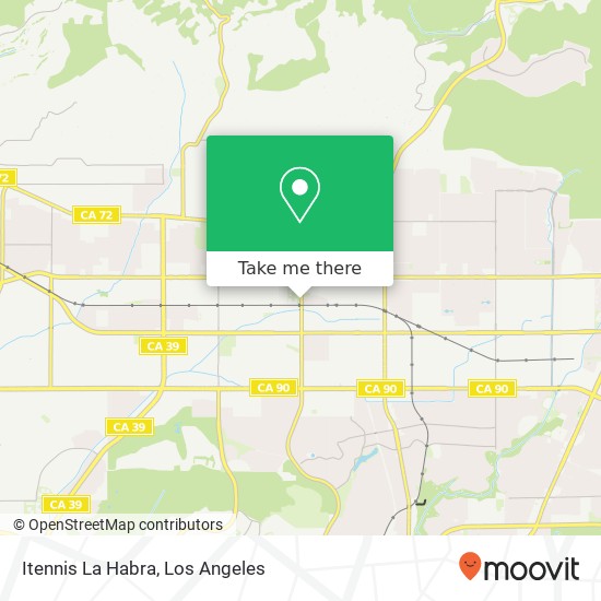 Itennis La Habra map