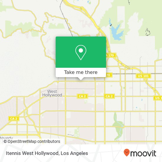 Itennis West Hollywood map