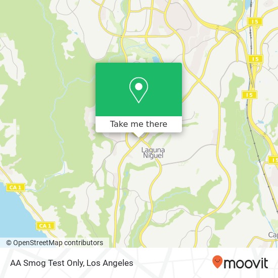 AA Smog Test Only map