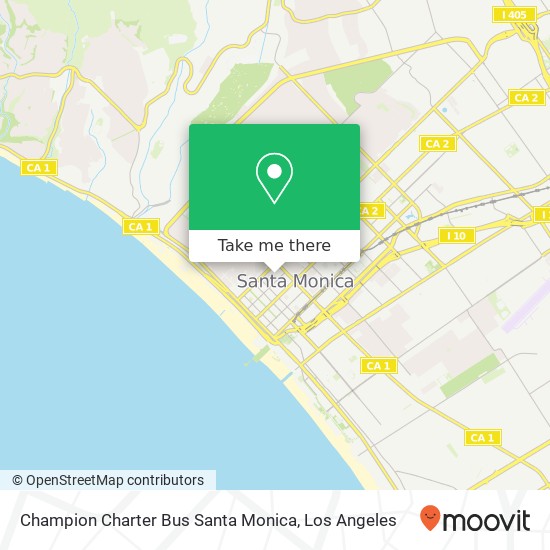 Champion Charter Bus Santa Monica map