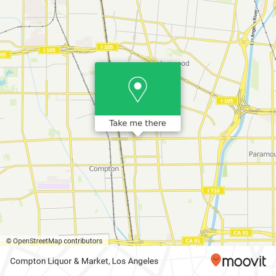 Mapa de Compton Liquor & Market