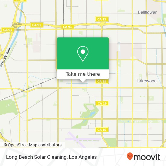 Long Beach Solar Cleaning map