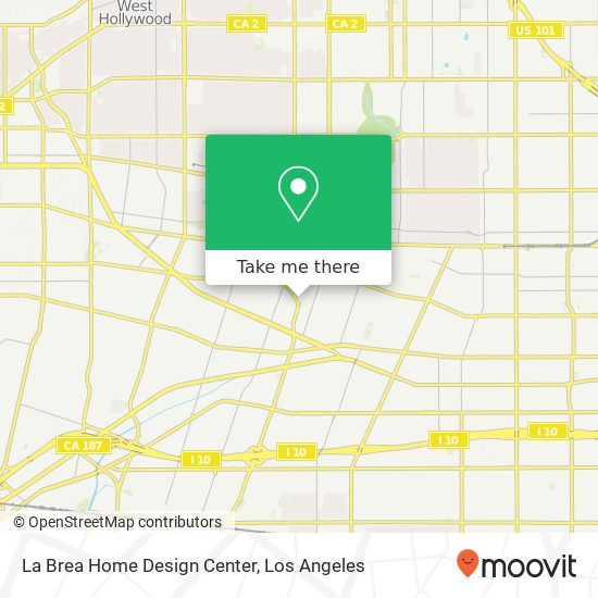La Brea Home Design Center map