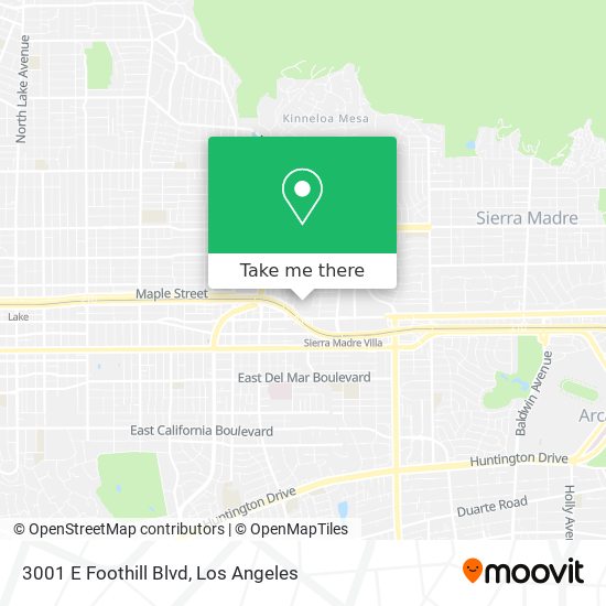 3001 E Foothill Blvd map