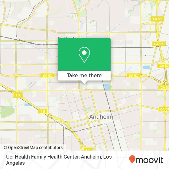 Uci Health Family Health Center, Anaheim map