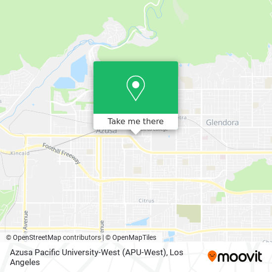 Azusa Pacific University-West (APU-West) map