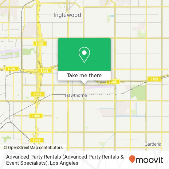 Mapa de Advanced Party Rentals (Advanced Party Rentals & Event Specialists)