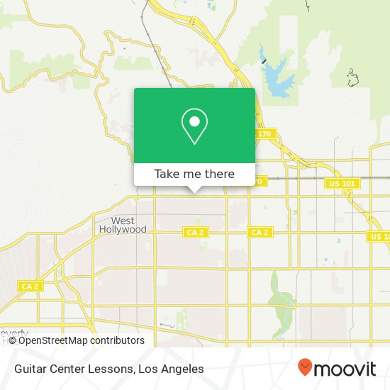 Mapa de Guitar Center Lessons