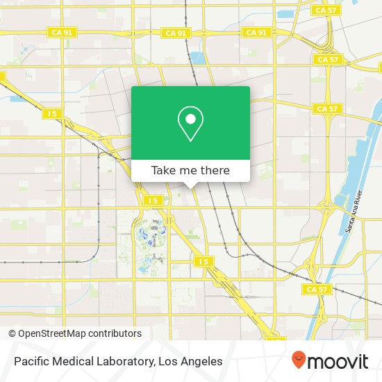 Mapa de Pacific Medical Laboratory