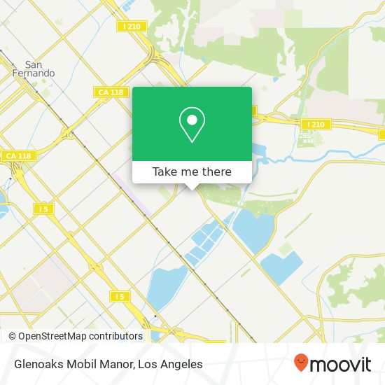 Glenoaks Mobil Manor map