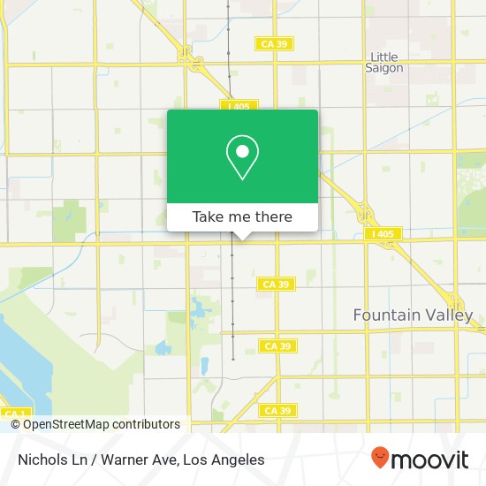 Nichols Ln / Warner Ave map
