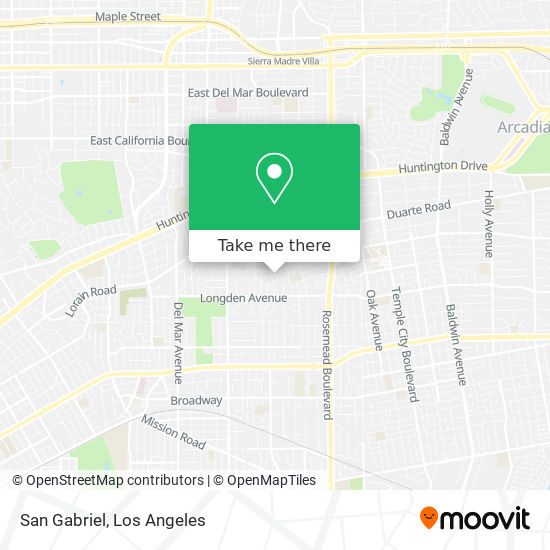 San Gabriel map