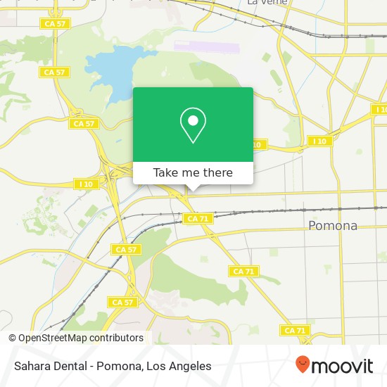 Mapa de Sahara Dental - Pomona