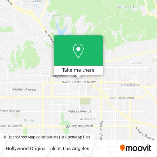 Hollywood Original Talent map