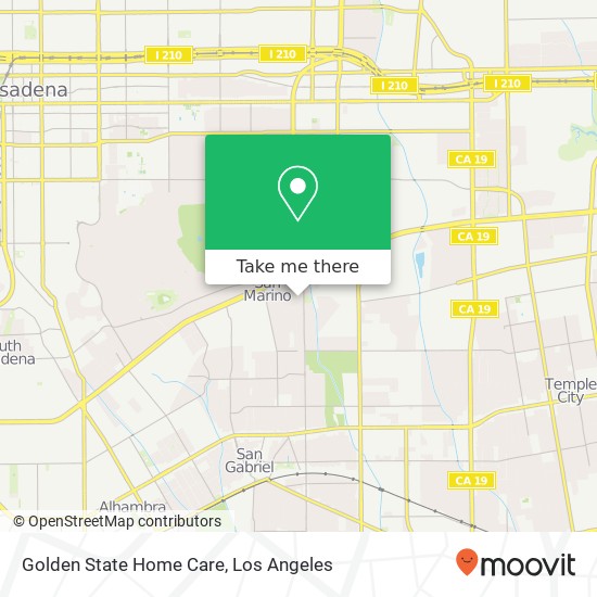 Golden State Home Care map