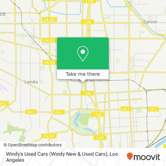 Windy's Used Cars map