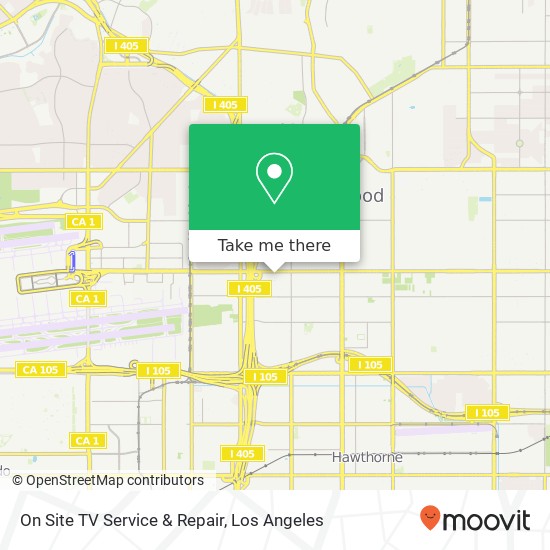 On Site TV Service & Repair map