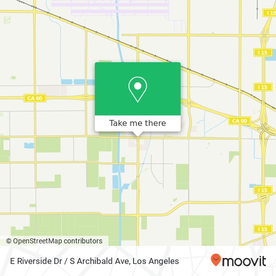E Riverside Dr / S Archibald Ave map