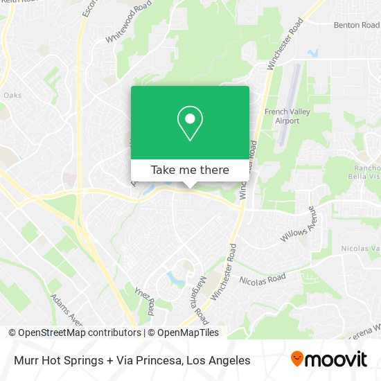 Murr Hot Springs + Via Princesa map
