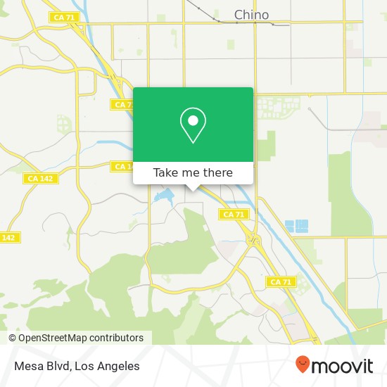 Mesa Blvd map
