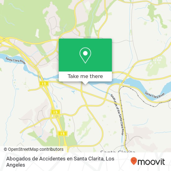 Mapa de Abogados de Accidentes en Santa Clarita