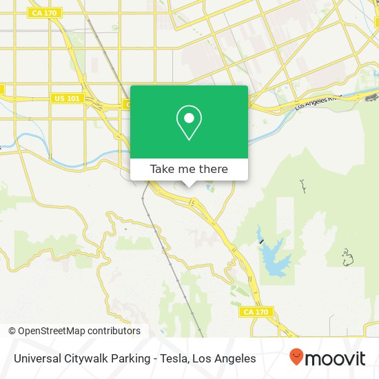 Universal Citywalk Parking - Tesla map